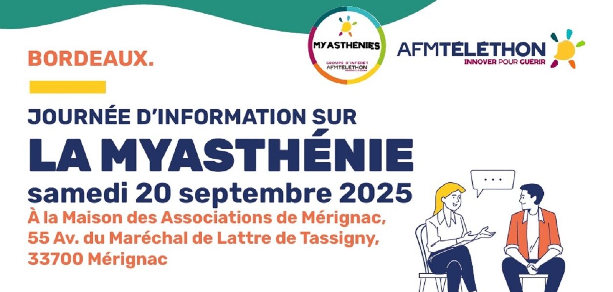 journée myasthénie en Aquitaine le 20 septembre 2025